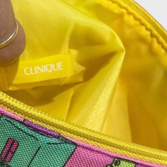 Clinique Makeup Cosmetic Bag Travel Pouch Lined 3for20 - Picture 9 of 10